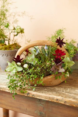 Teak Wood Basket