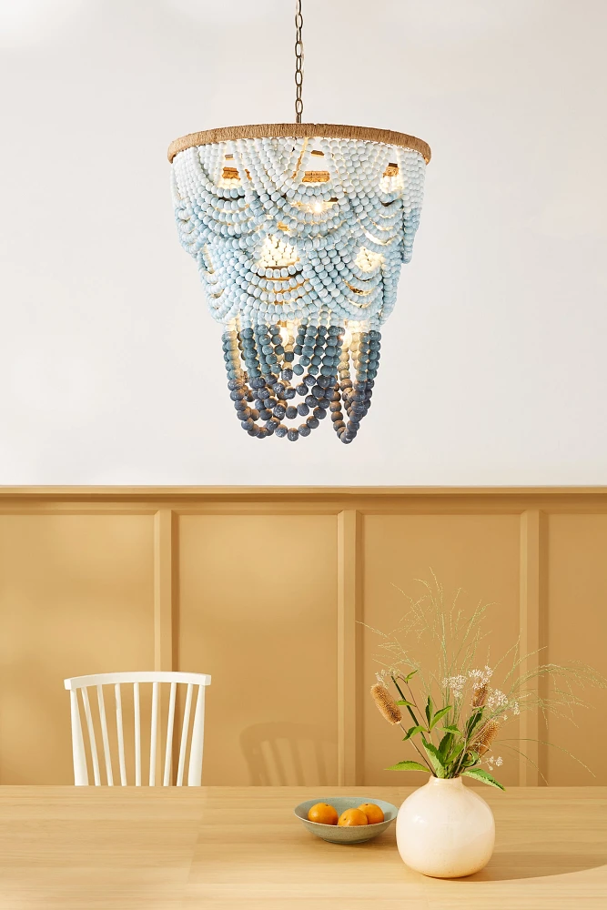 Aquamarine Beaded Chandelier