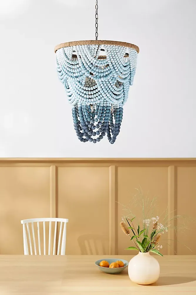 Aquamarine Beaded Chandelier