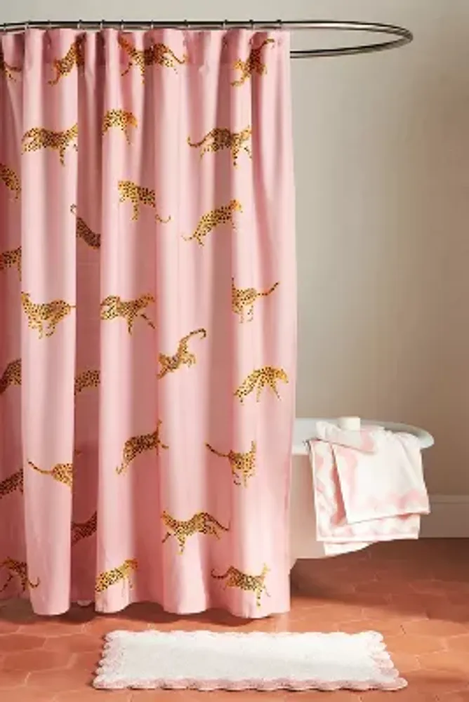 Leopard Organic Cotton Shower Curtain