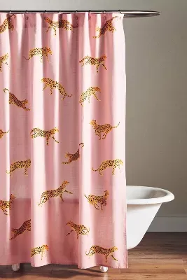 Leopard Organic Cotton Shower Curtain