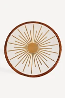 Brass Starburst Round Side Table