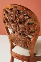 Handcarved Peacock Dining Chair