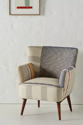 Striped Petite Accent Chair
