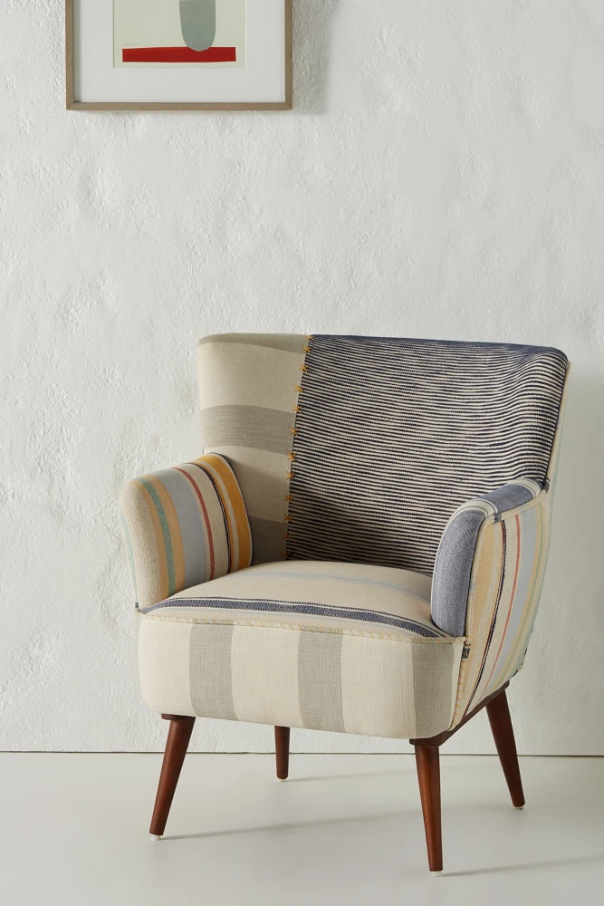 Striped Petite Accent Chair