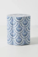 Scalloped Ceramic Side Table