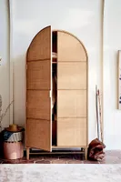 Wallace Cane and Oak Armoire