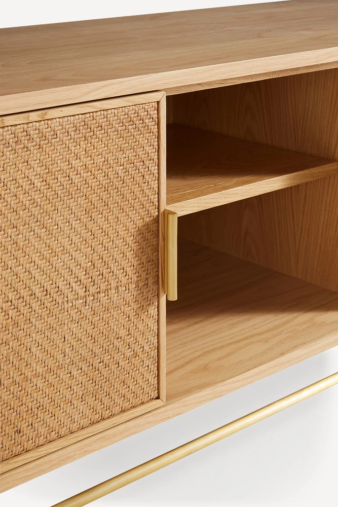 Wallace Cane and Oak Media Console