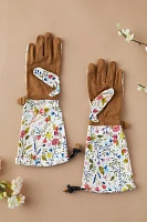 Long Floral Garden Gloves