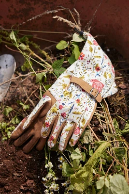 Long Floral Garden Gloves