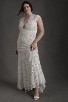 Wtoo by Watters Philomene Lace Cap-Sleeve Wedding Gown