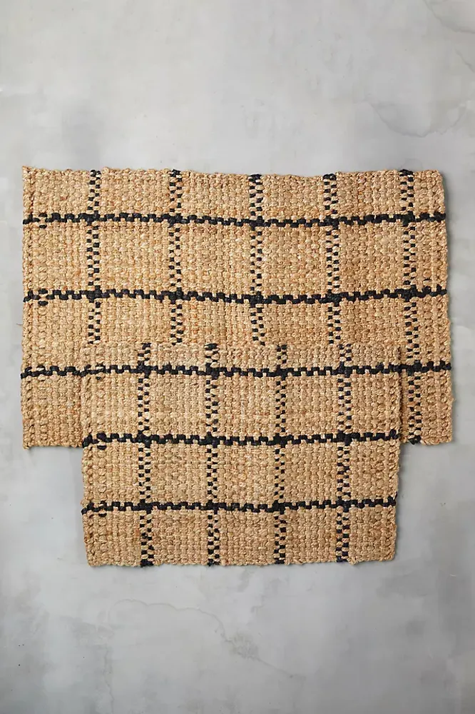 Windowpane Jute Doormat