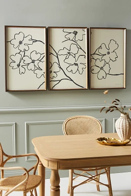 Dogwood Triptych Wall Art