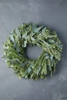 Fresh Seeded Eucalyptus + Woolybush Wreath