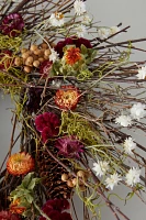 Birch + Preserved Ammobium Wreath