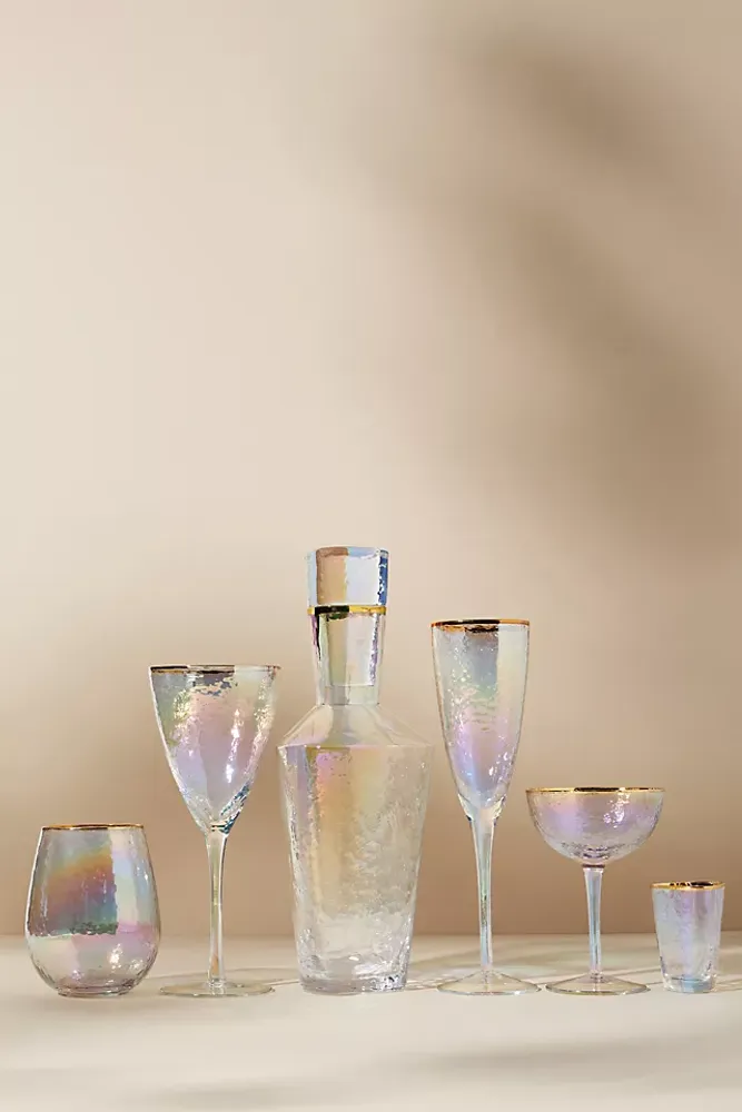 Zaza Lustered Martini Glasses, Set of 4