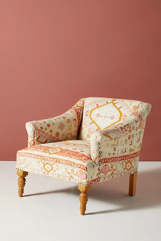 Rug-Printed Sally Accent Chair