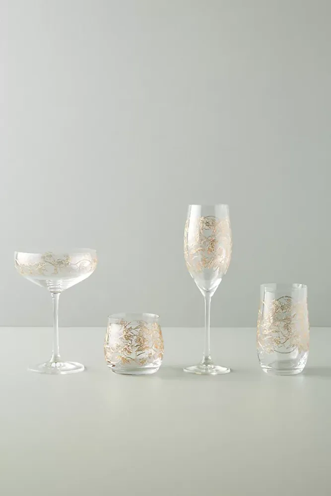 Fiorella Highball Glasses, Set of 4