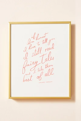 I Still Read Fairy Tales Wall Art