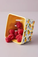 Floral Ceramic Berry Basket