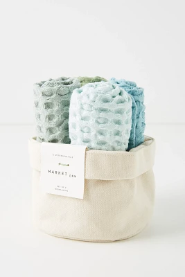 Market Waffle Dishcloths, Set of 4