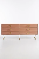 Lacquered Regency Six-Drawer Dresser