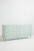 Moroccan Inlay Nine-Drawer Dresser