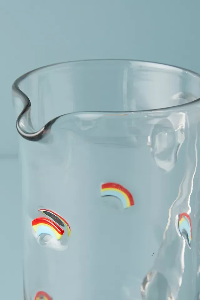 Rainbow Icon Glass Pitcher