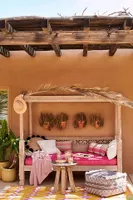 Carved Ezana Indoor/Outdoor Canopy Daybed