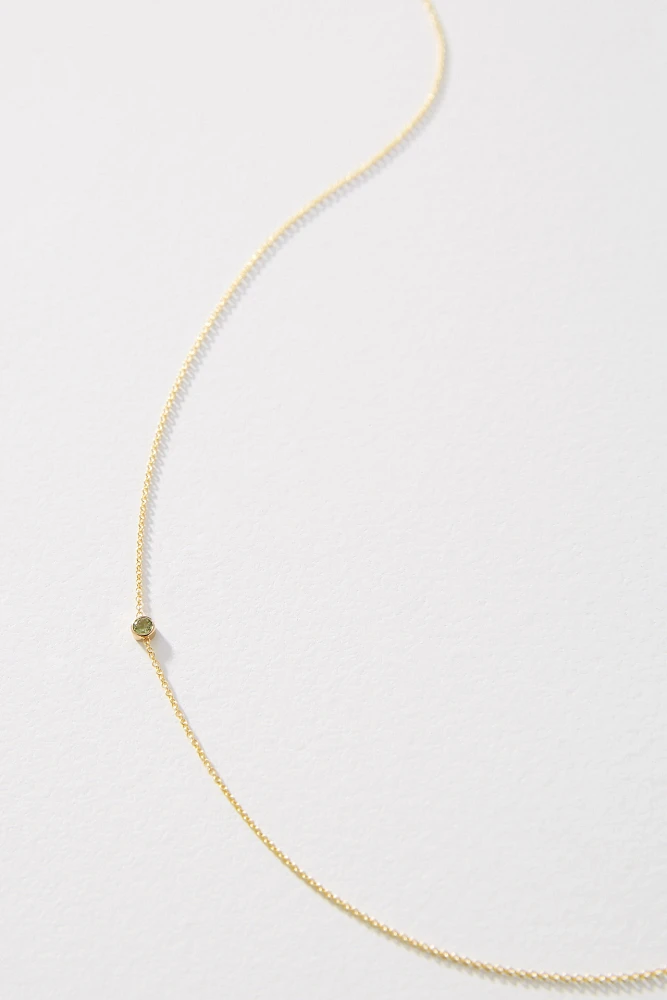 Maya Brenner 14k Yellow Gold Asymmetrical Birthstone Necklace