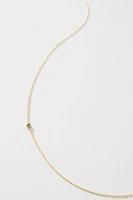 Maya Brenner 14k Yellow Gold Asymmetrical Birthstone Necklace