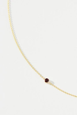 Maya Brenner 14k Yellow Gold Asymmetrical Birthstone Necklace