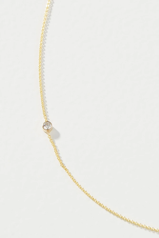 Maya Brenner 14k Yellow Gold Asymmetrical Birthstone Necklace