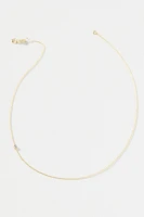 Maya Brenner 14k Yellow Gold Asymmetrical Birthstone Necklace