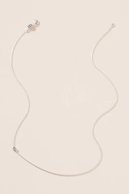 Maya Brenner 14K White Gold Asymmetrical Birthstone Necklace