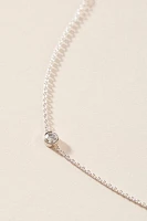 Maya Brenner 14K White Gold Asymmetrical Birthstone Necklace