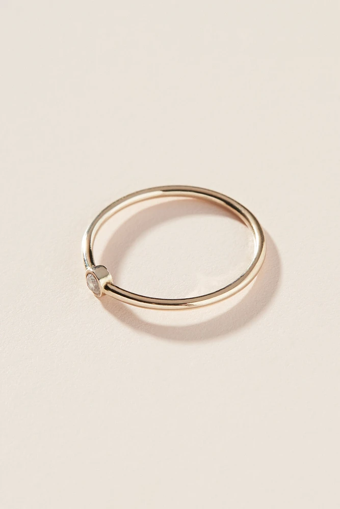 Maya Brenner 14K White Gold Birthstone Ring