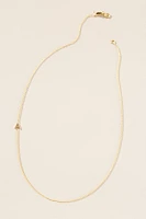 Maya Brenner 14k Gold Asymmetrical Monogram Necklace