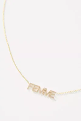 Maya Brenner 14k Gold Femme Necklace