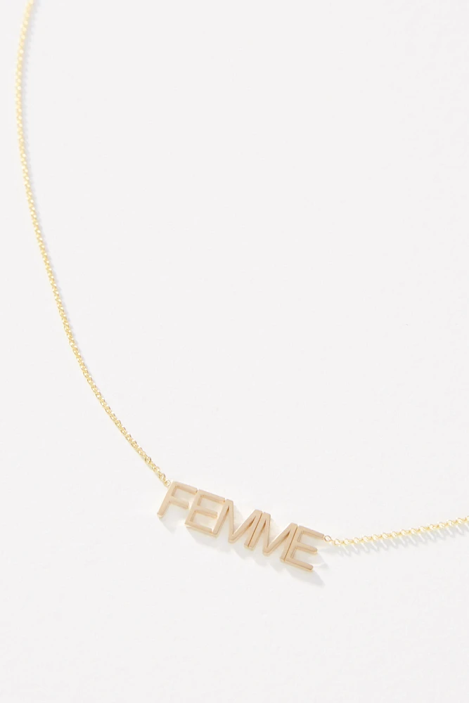 Maya Brenner 14k Gold Femme Necklace