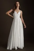 BHLDN Bonaire V-Neck Embroidered Wedding Gown