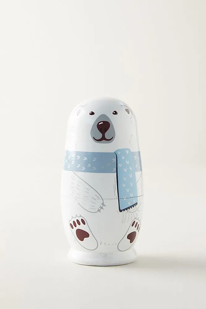 Polar Bear Matryoshka Nesting Dolls