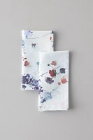 Lithuanian Linen Napkin Set of 2, Painted Florals