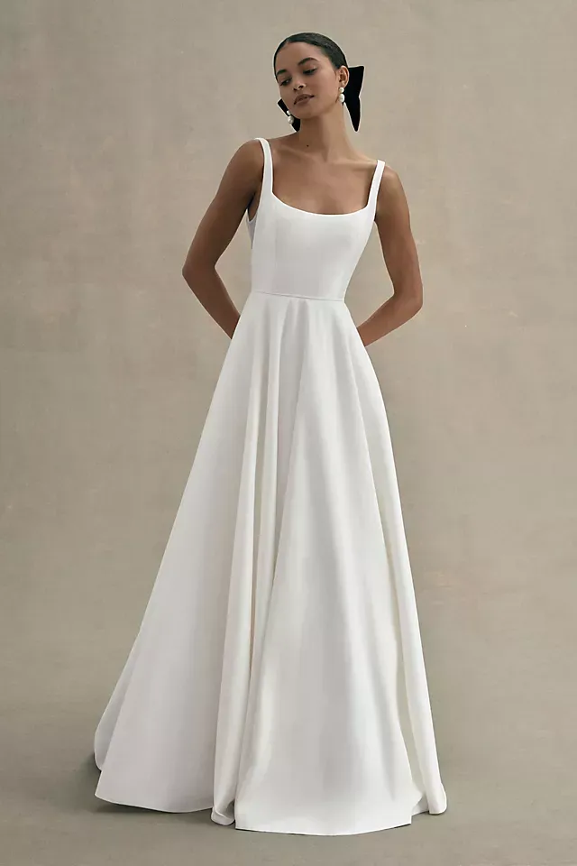 Jenny Yoo Harlyn High-Neck Open-Back Wedding Gown