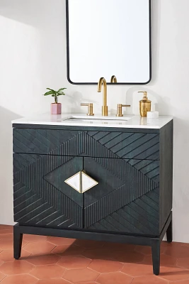 Handcarved Samuel Single Bathroom Vanity