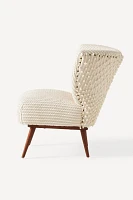 Chunky Woven Petite Accent Chair