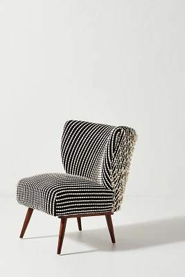 Chunky Woven Petite Accent Chair