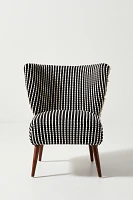 Chunky Woven Petite Accent Chair