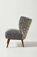 Chunky Woven Petite Accent Chair