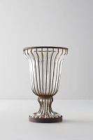 Fluted Glass + Iron Vase